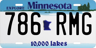 MN license plate 786RMG
