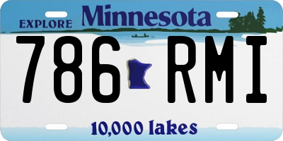 MN license plate 786RMI