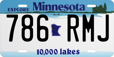MN license plate 786RMJ