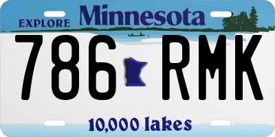 MN license plate 786RMK
