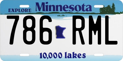 MN license plate 786RML