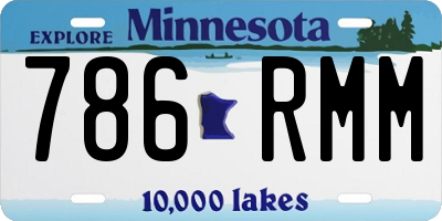 MN license plate 786RMM