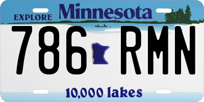 MN license plate 786RMN