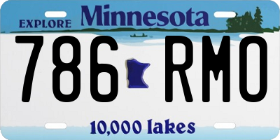 MN license plate 786RMO