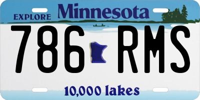 MN license plate 786RMS