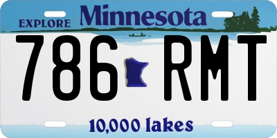 MN license plate 786RMT