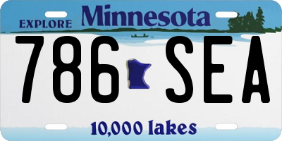 MN license plate 786SEA