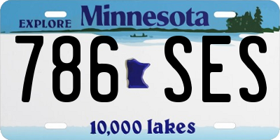 MN license plate 786SES