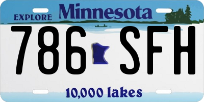 MN license plate 786SFH