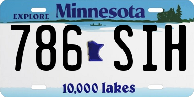 MN license plate 786SIH