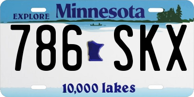 MN license plate 786SKX