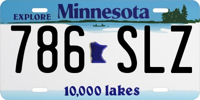 MN license plate 786SLZ