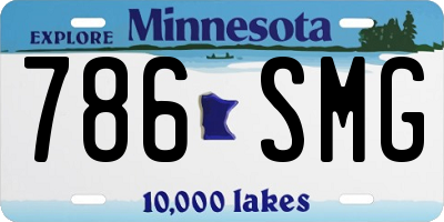 MN license plate 786SMG