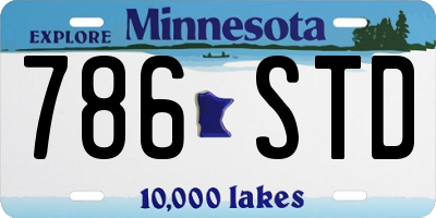 MN license plate 786STD