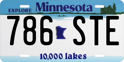 MN license plate 786STE