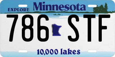 MN license plate 786STF
