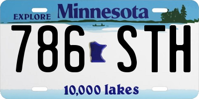 MN license plate 786STH