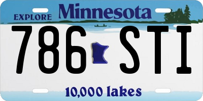 MN license plate 786STI