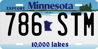 MN license plate 786STM