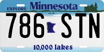 MN license plate 786STN