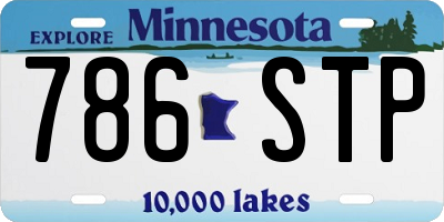 MN license plate 786STP