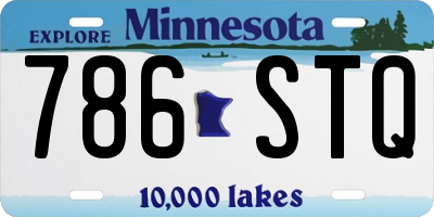 MN license plate 786STQ