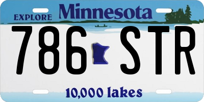 MN license plate 786STR
