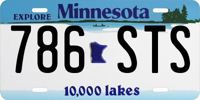 MN license plate 786STS