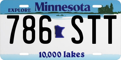 MN license plate 786STT