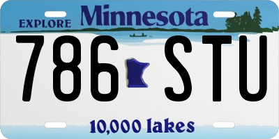 MN license plate 786STU