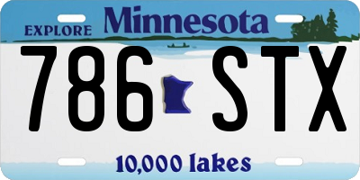 MN license plate 786STX