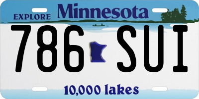 MN license plate 786SUI