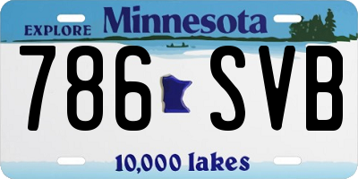 MN license plate 786SVB
