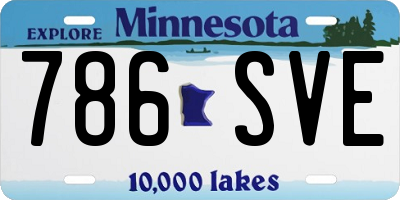 MN license plate 786SVE