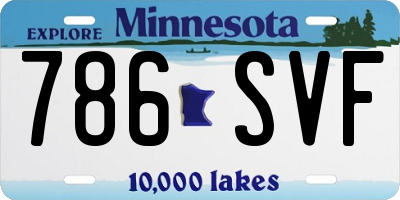 MN license plate 786SVF