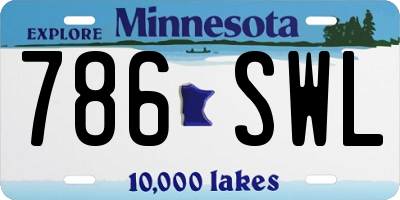MN license plate 786SWL