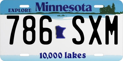MN license plate 786SXM