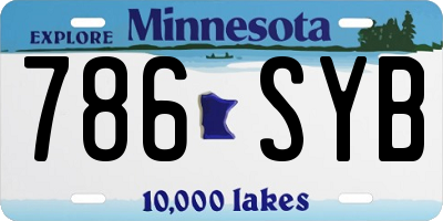 MN license plate 786SYB