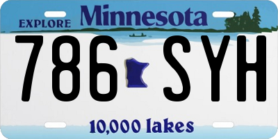 MN license plate 786SYH