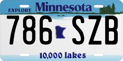 MN license plate 786SZB