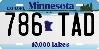 MN license plate 786TAD