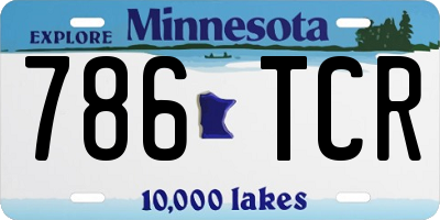MN license plate 786TCR