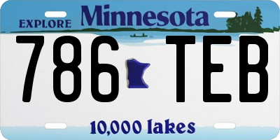 MN license plate 786TEB