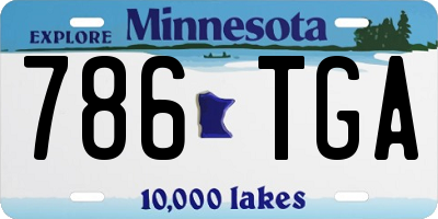 MN license plate 786TGA