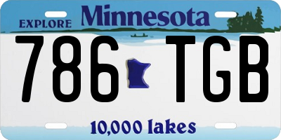 MN license plate 786TGB