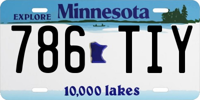 MN license plate 786TIY