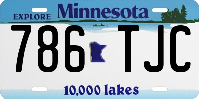 MN license plate 786TJC
