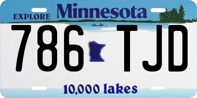 MN license plate 786TJD