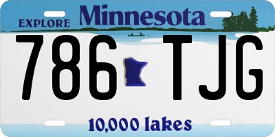 MN license plate 786TJG