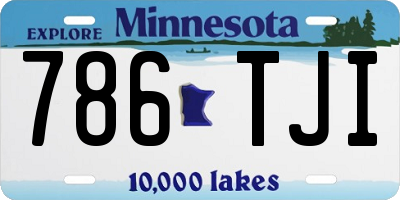 MN license plate 786TJI